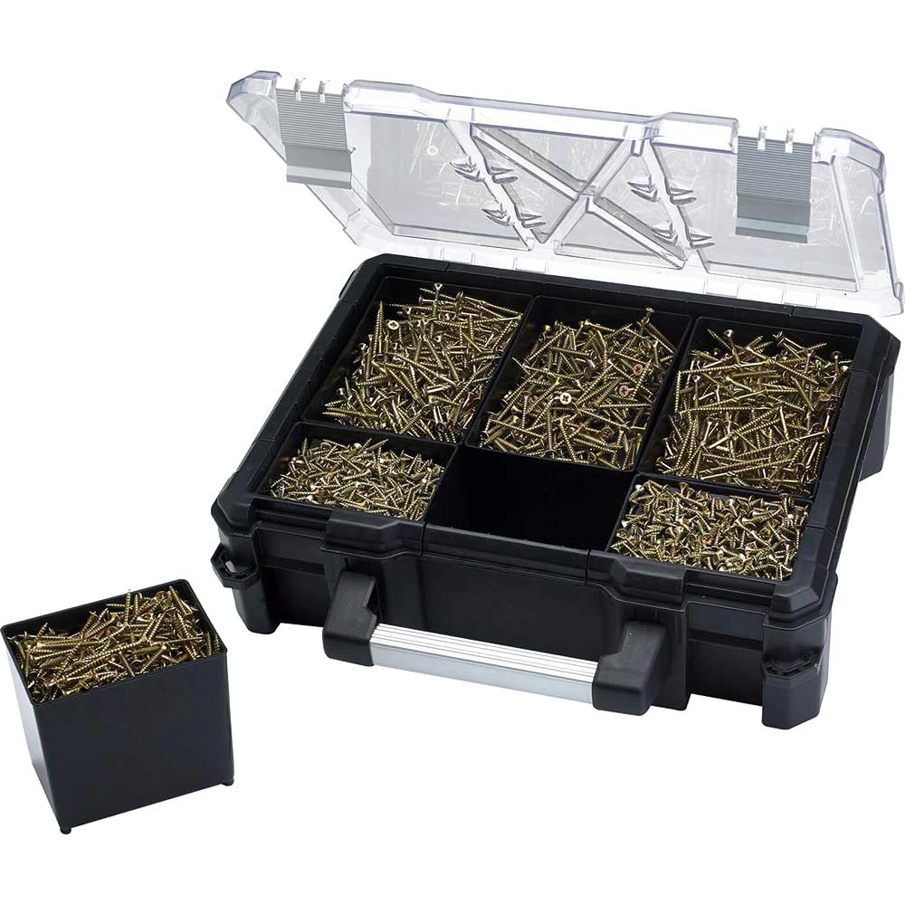 Spectre 1200 Piece Wood Screw Assortment in Carry Case