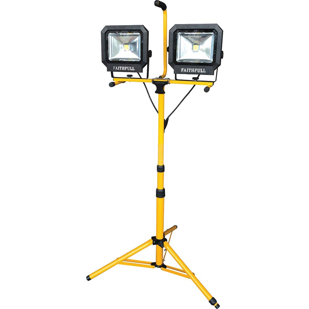 80W LED Tripod Work Light - 11000lm Construction Site Light With Stand