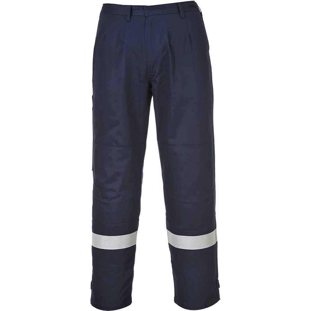 Photo of Biz Flame Plus Mens Flame Resistant Trousers Navy Blue Extra Small 32