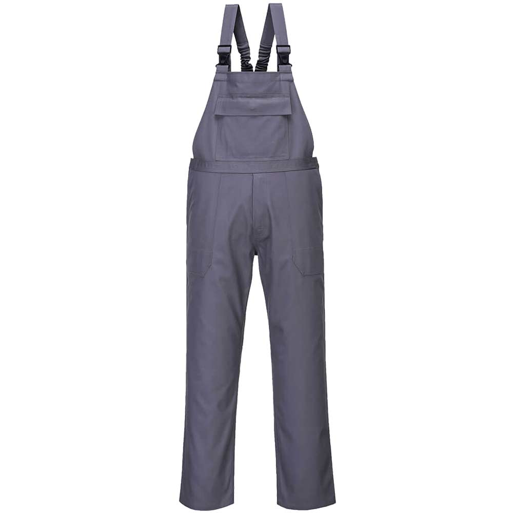 Photo of Biz Flame Mens Pro Flame Resistant Bib And Brace Grey L