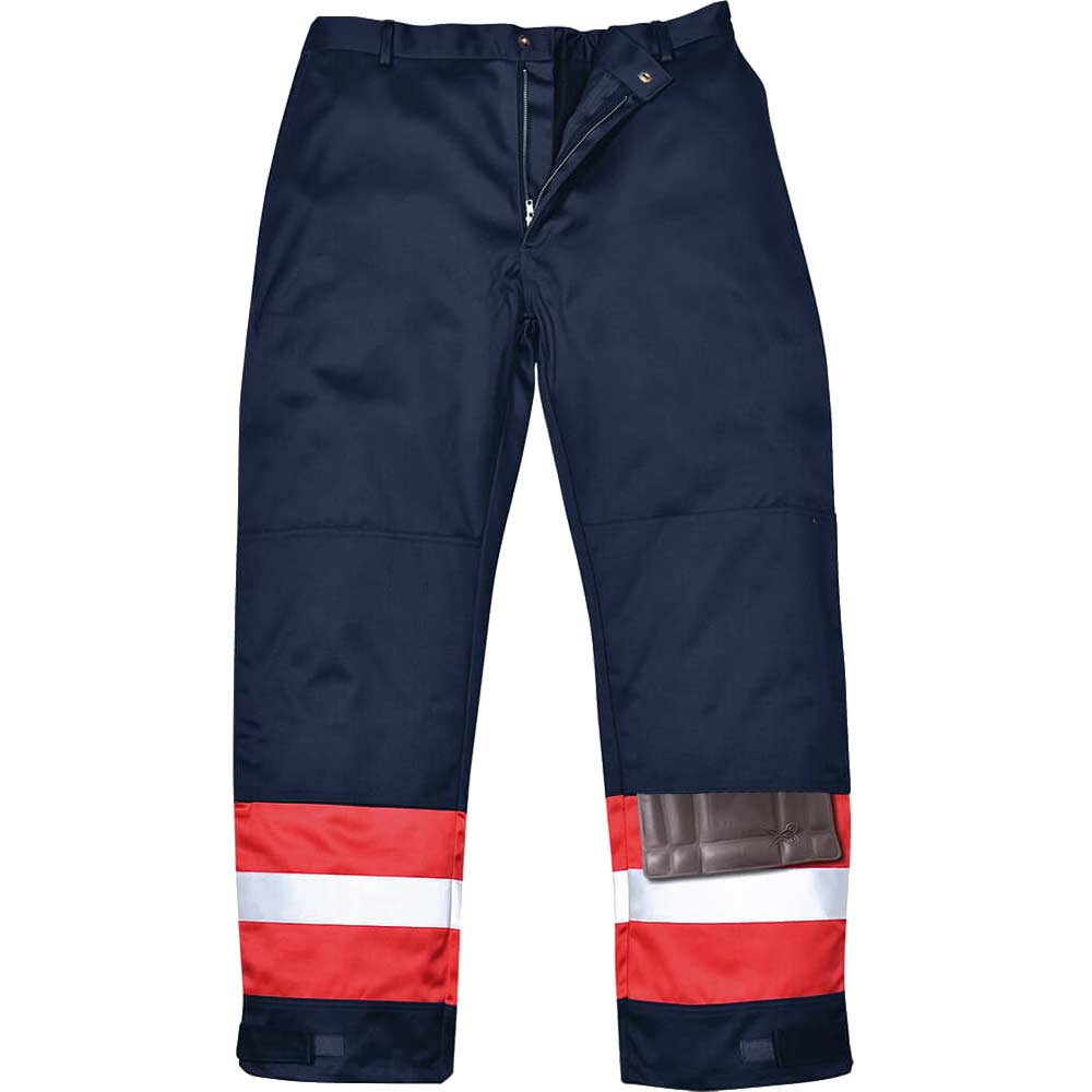 Photo of Biz Flame Mens Flame Resistant Plus Trousers Navy Blue 2xl 34