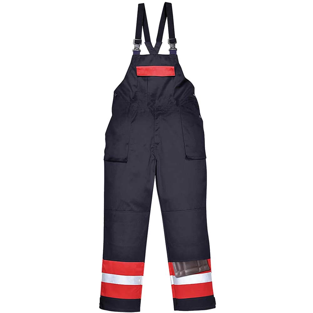 Photo of Biz Flame Mens Flame Resistant Plus Bib And Brace Navy M