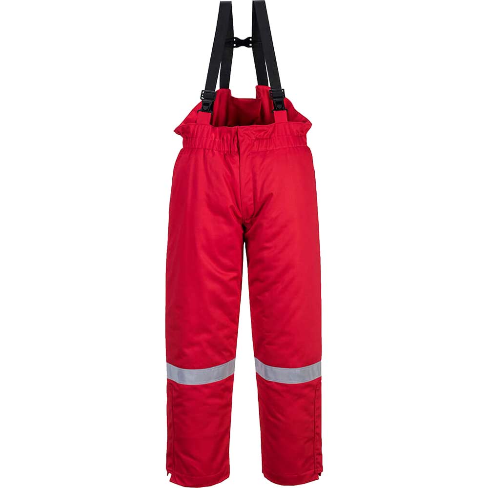 Photo of Biz Flame Mens Flame Resistant Antistatic Winter Bib And Brace Red M