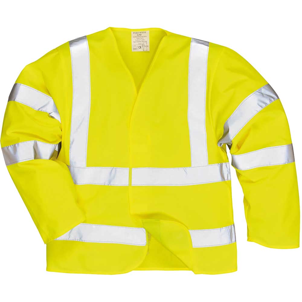 Image of Biz Flame Hi Vis Flame Resistant Jacket Yellow 2XL / 3XL