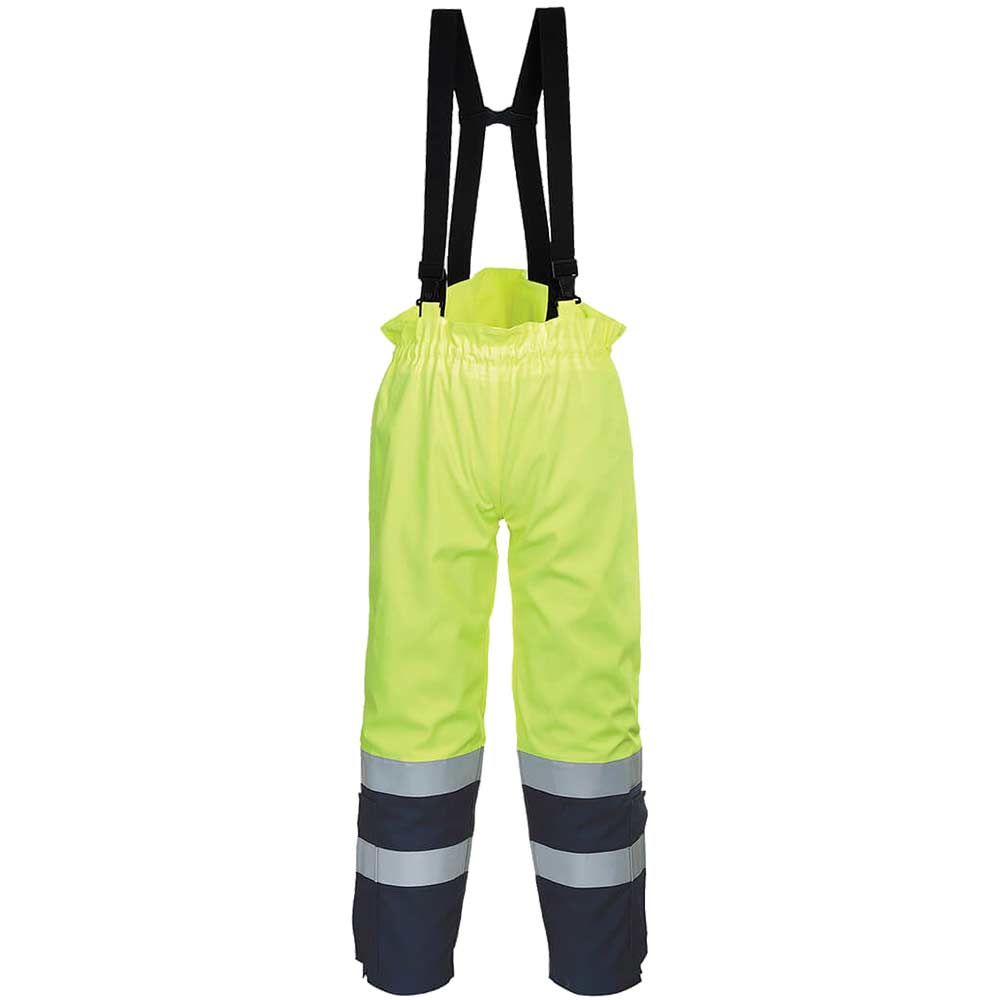 Photo of Biz Flame Hi Vis Flame Resistant Multi Arc Trousers Yellow / Navy L