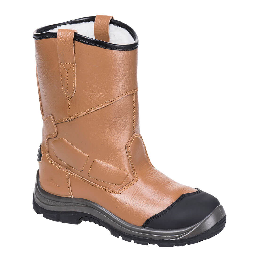 Portwest Steelite Pro Fur Lined Safety Rigger Boots Tan Size 5