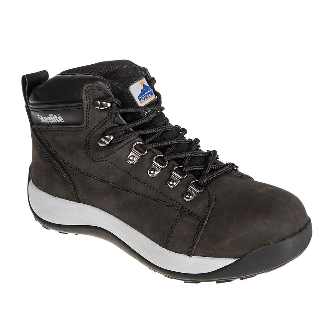 Portwest Steelite SB HRO Mid Cut Nubuck Safety Boots Black Size 10
