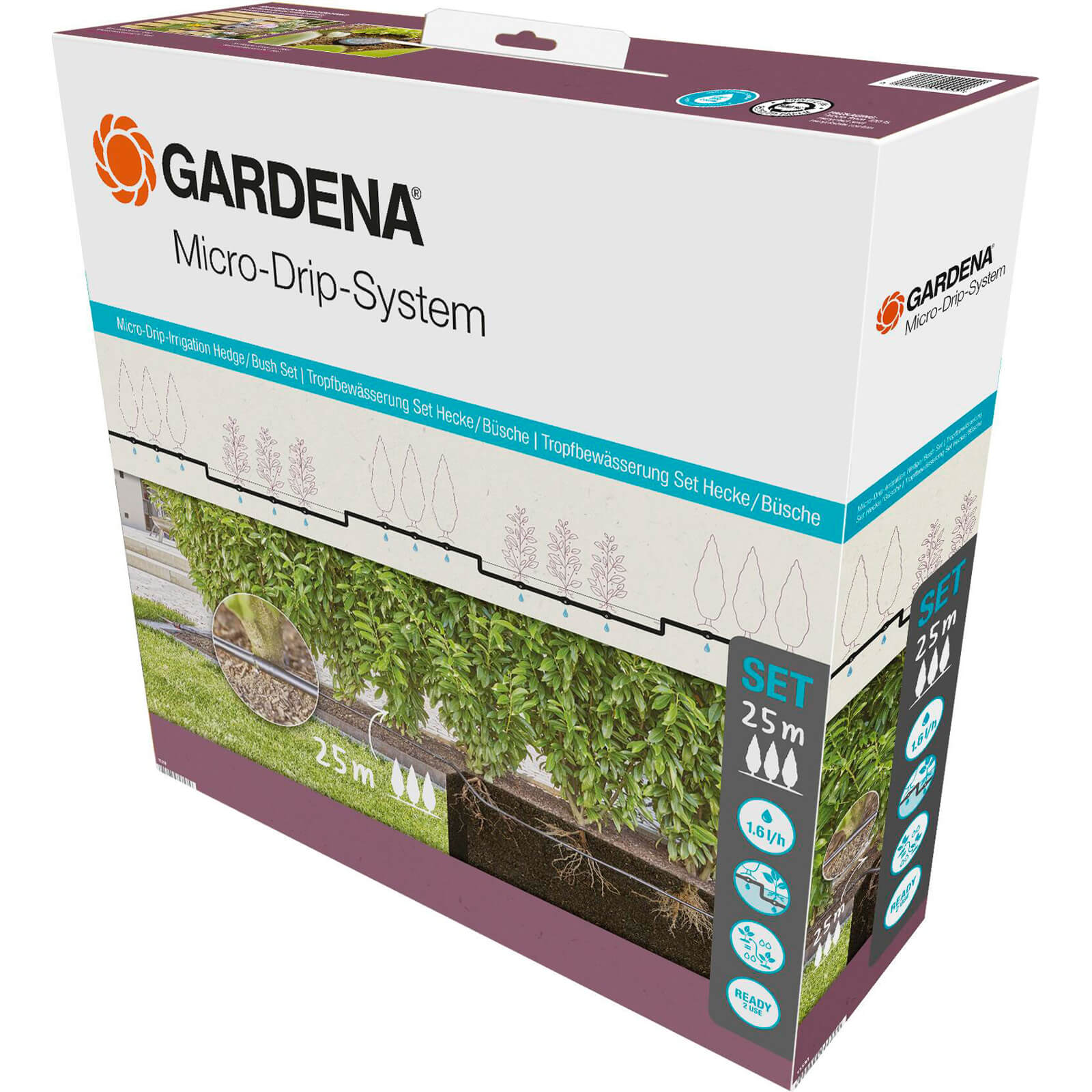 Gardena MICRO DRIP Bush and Hedge Irrigation Starter Set 1/2" / 12.5mm 25m