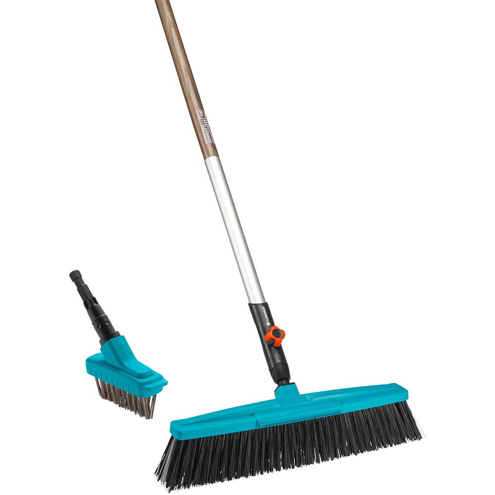 Image of Gardena COMBISYSTEM Road Broom and Joint Brush Set