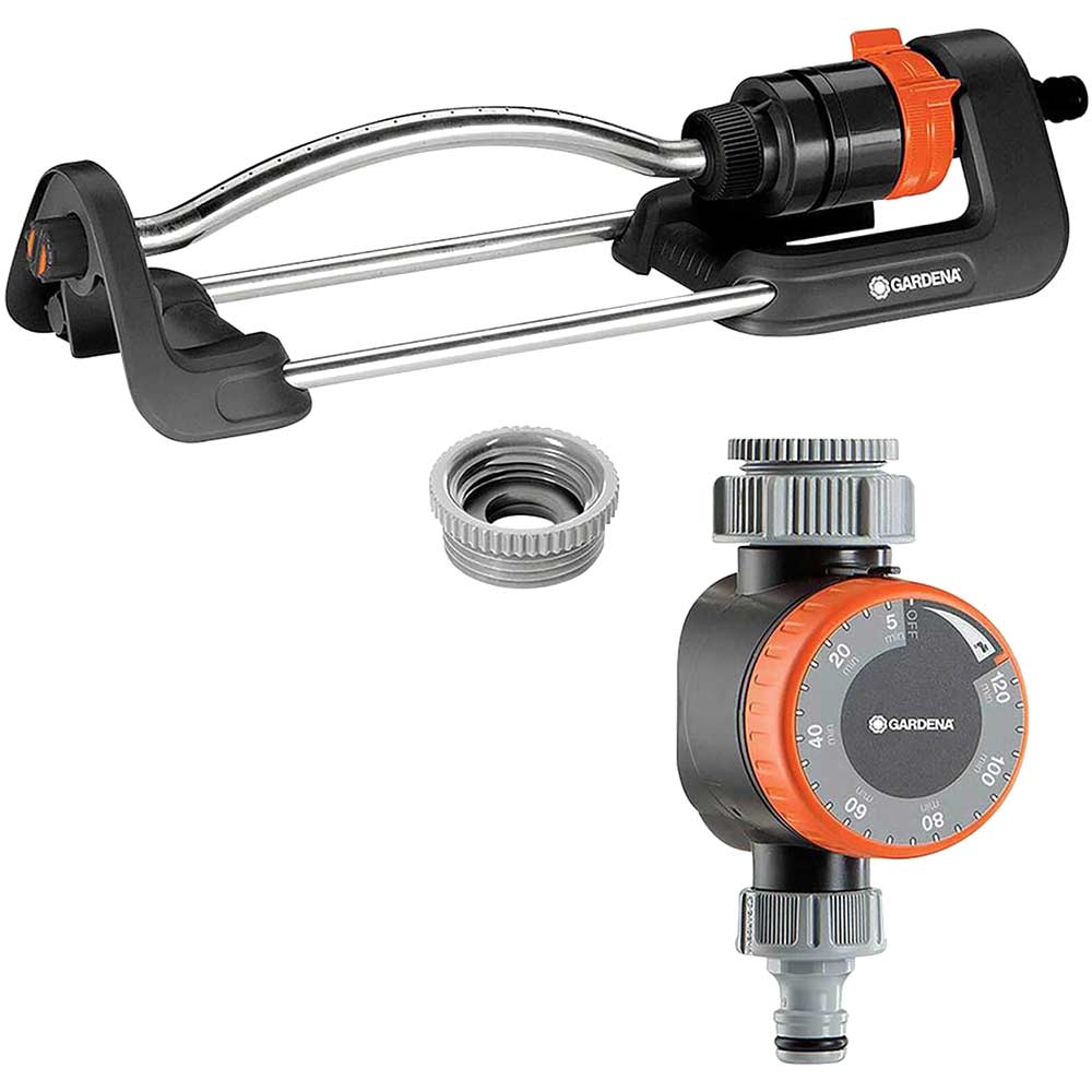 Photo of Gardena Aqua S Oscillating Garden Sprinkler And Water Timer Set
