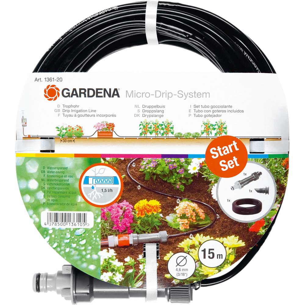 Gardena MICRO DRIP Above Ground Drip Irrigation Pipe with Master Unit