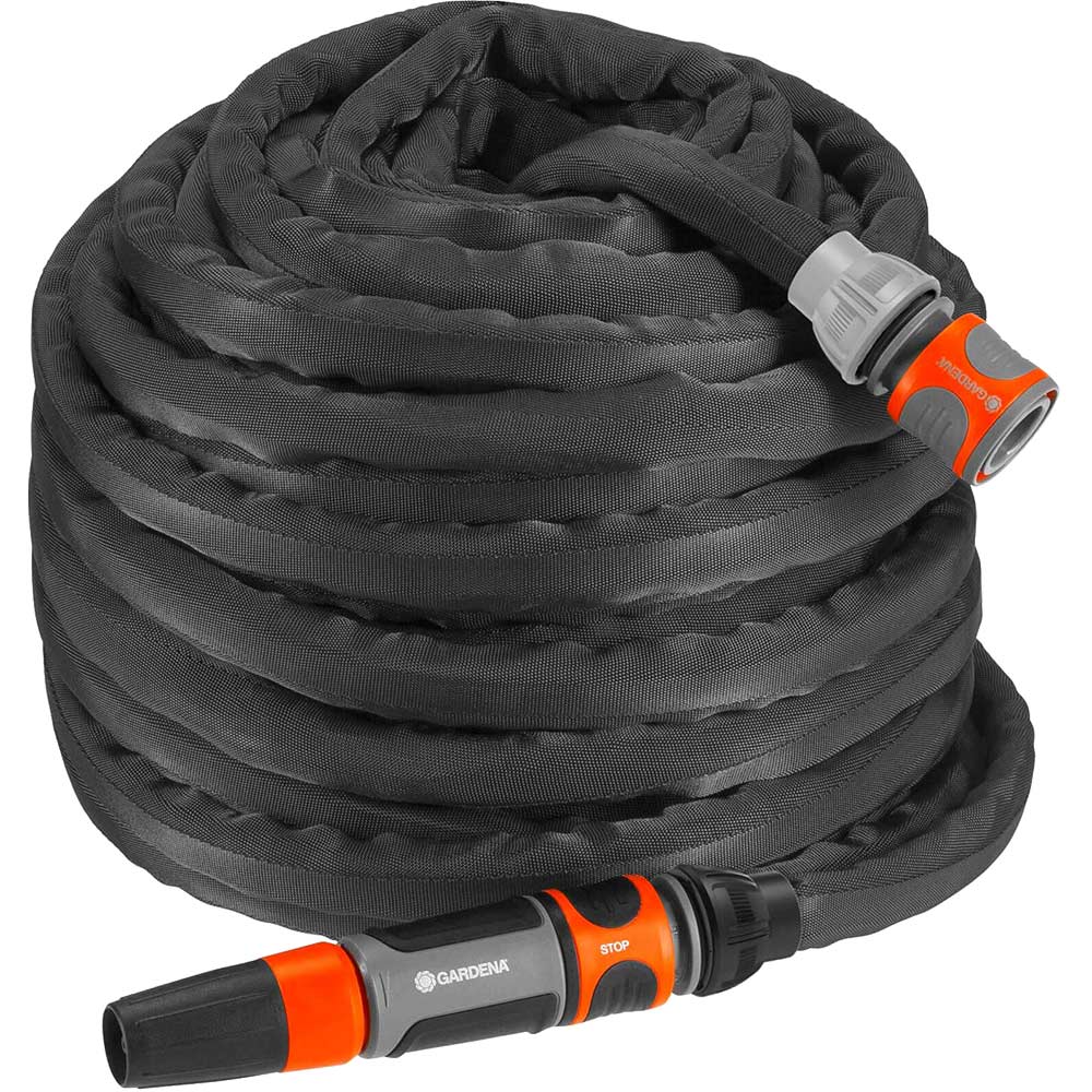 Image of Gardena Liano Textile Hose Nozzle Set 1/2" / 12.5mm 30m Black