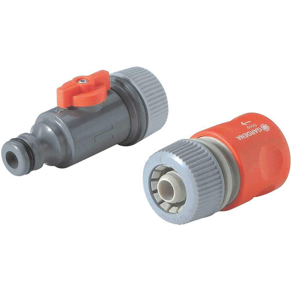 Image of Gardena Soaker Hose Pipe Connection Set 1/2" / 12.5mm