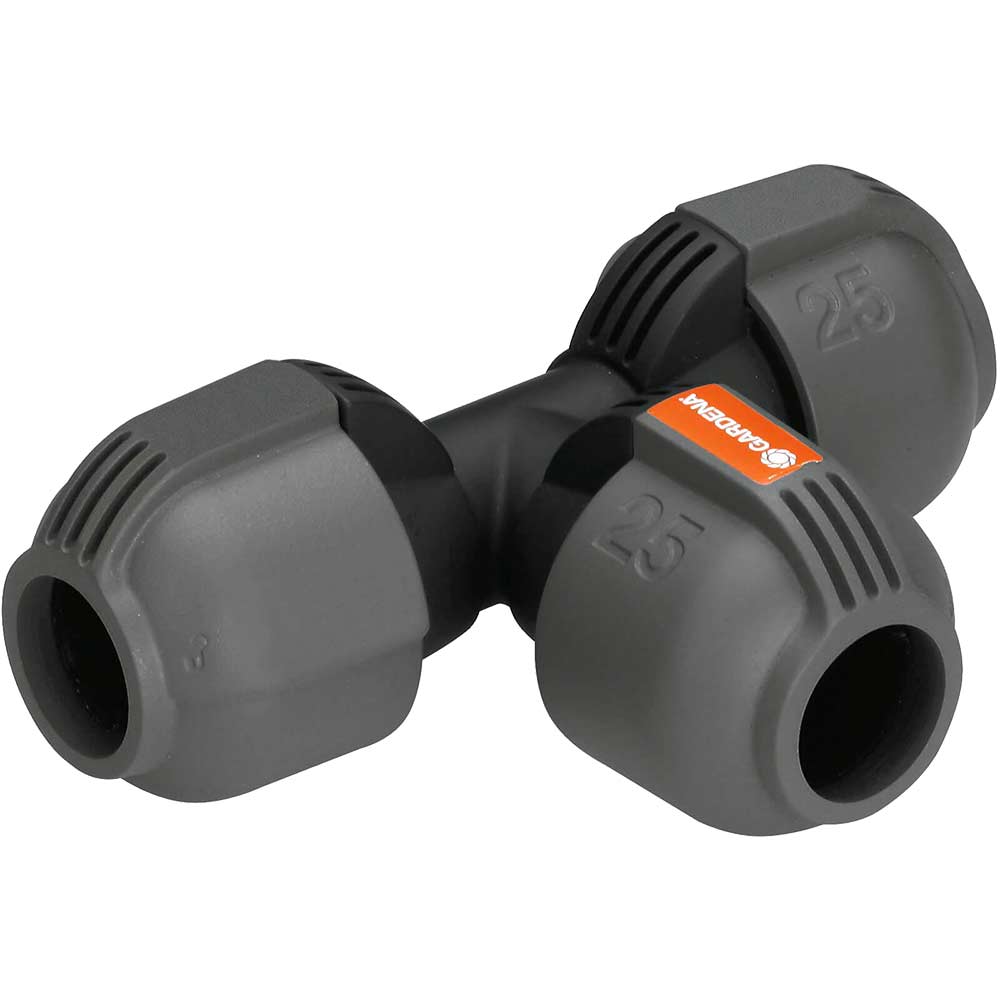 Photo of Gardena Pipeline & Sprinklersystem T Piece Hose Pipe Connector 25mm Pack Of 1