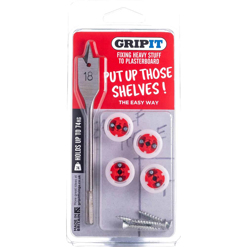Photo of Gripit Complete Plasterboard Shelf Mounting Kit
