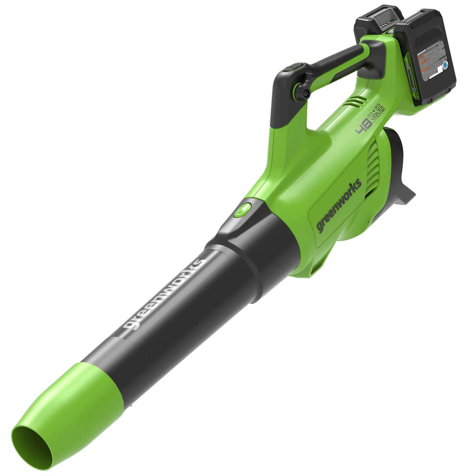 Image of Greenworks G24X2AB 48v Cordless Axial Leaf Blower 2 x 2ah Li-ion Charger
