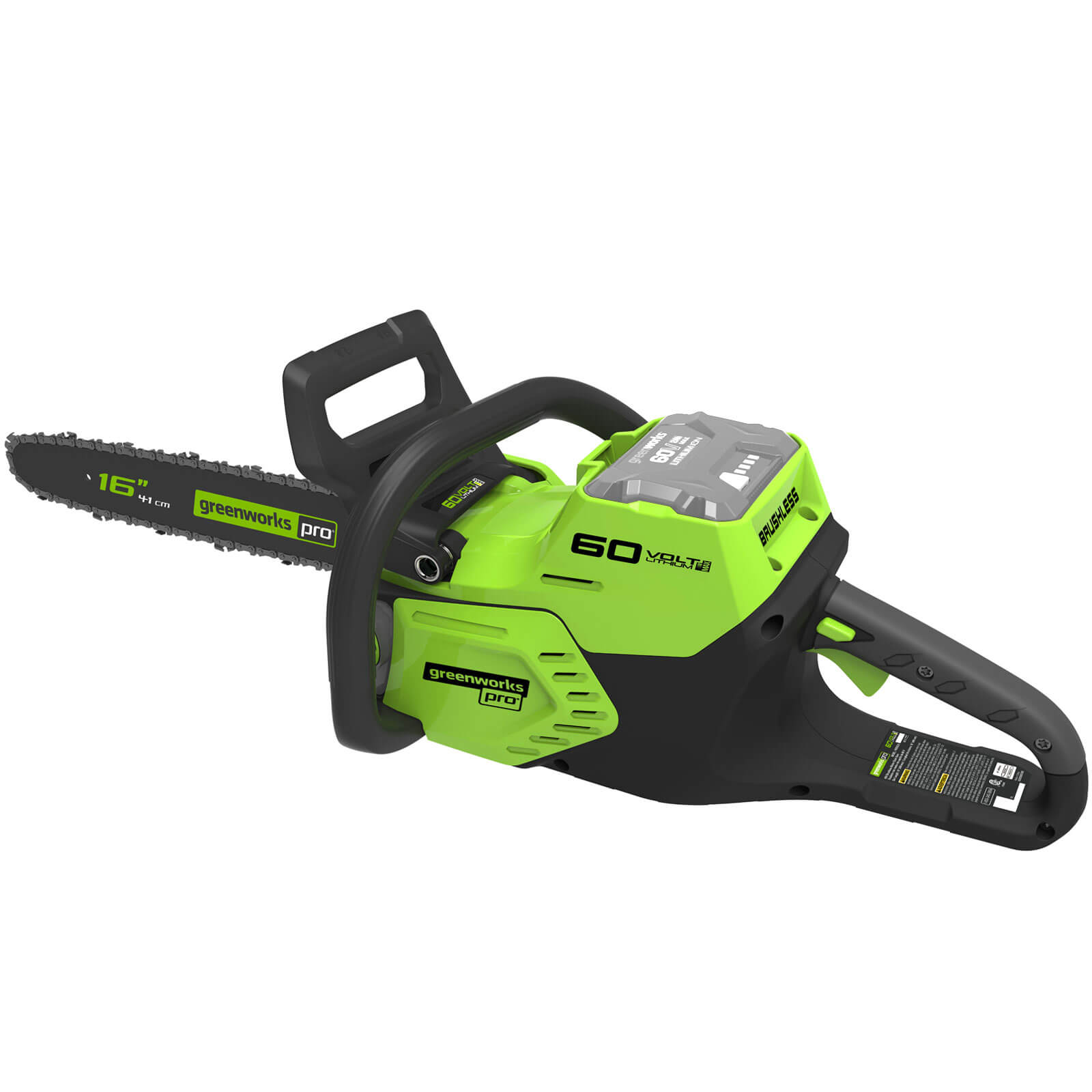Photo of Greenworks Gd60cs 60v Cordless Brushless Chainsaw 400mm No Batteries No Charger
