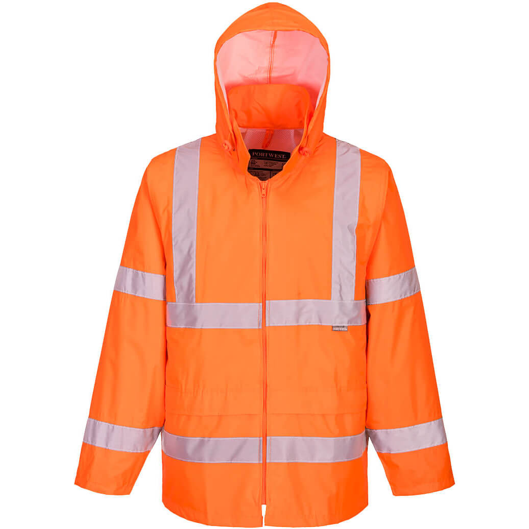 Image of Portwest Hi Vis Rain Jacket Orange 2XL