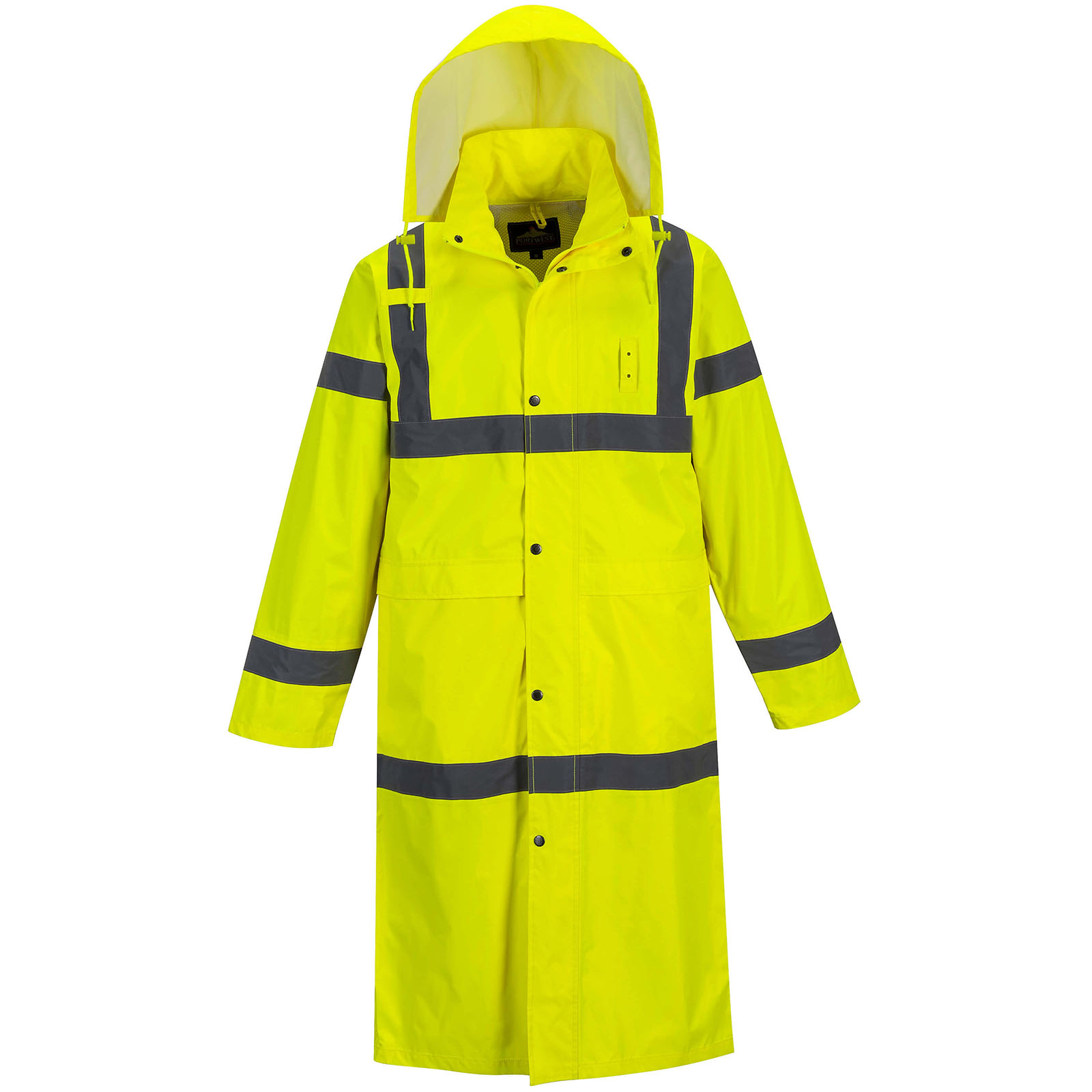 Image of Portwest Long Length Hi Vis Coat Yellow XL