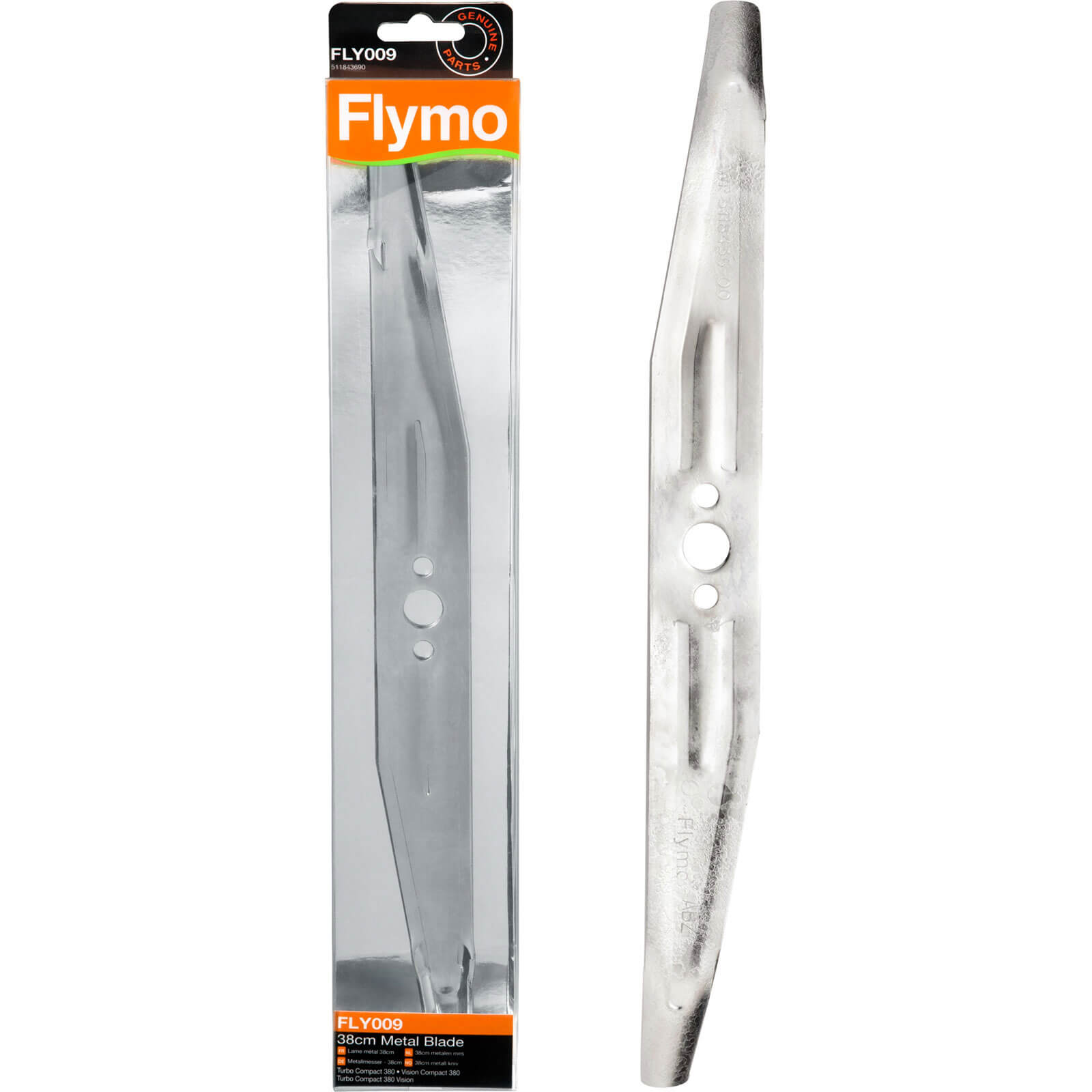 Flymo FLY009 Genuine Blade for TCV380, TC380 and VC380 Lawnmowers 380mm Pack of 1