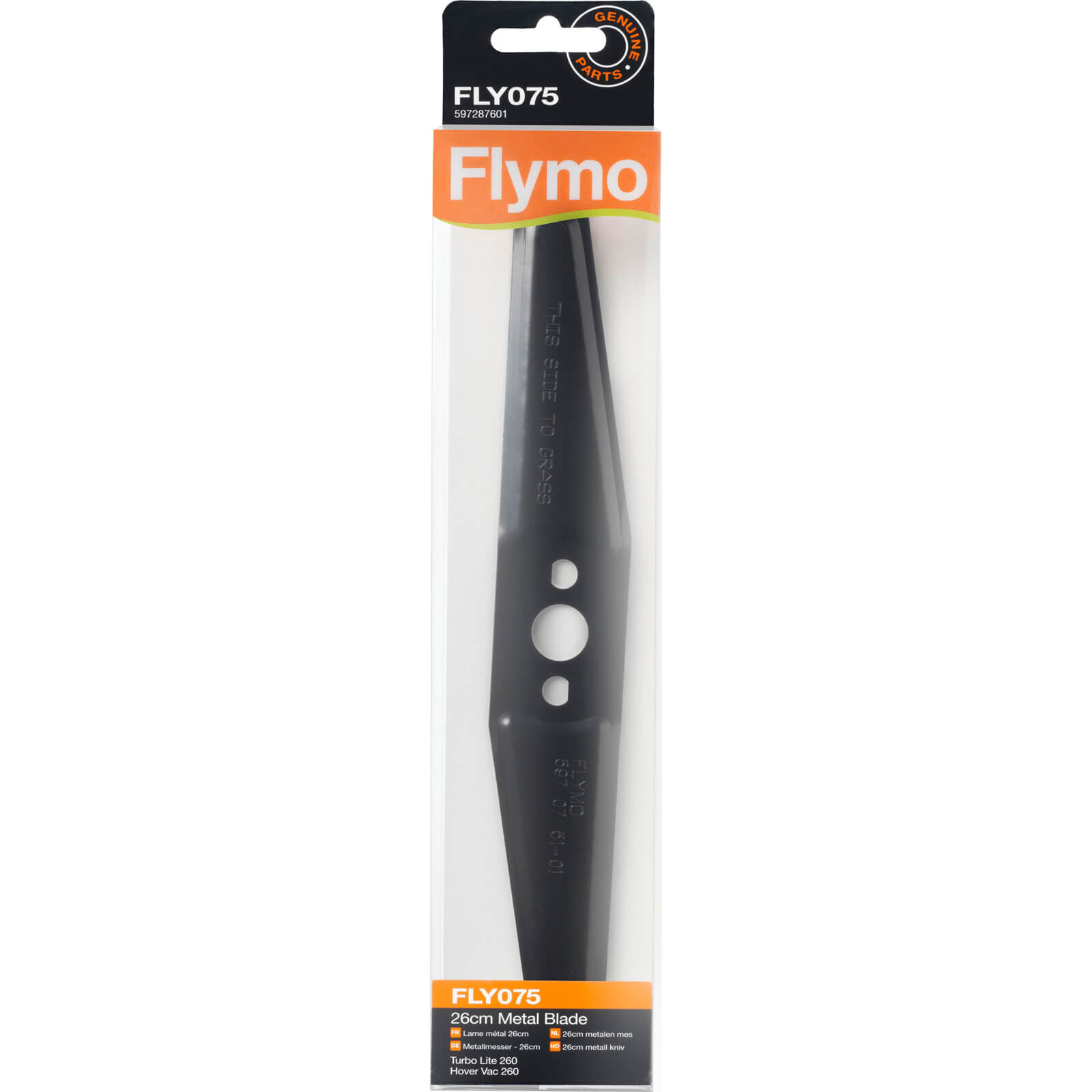 Flymo FLY075 Genuine Blade for Hovervac and Turbolite 260 Lawnmowers 260mm Pack of 1