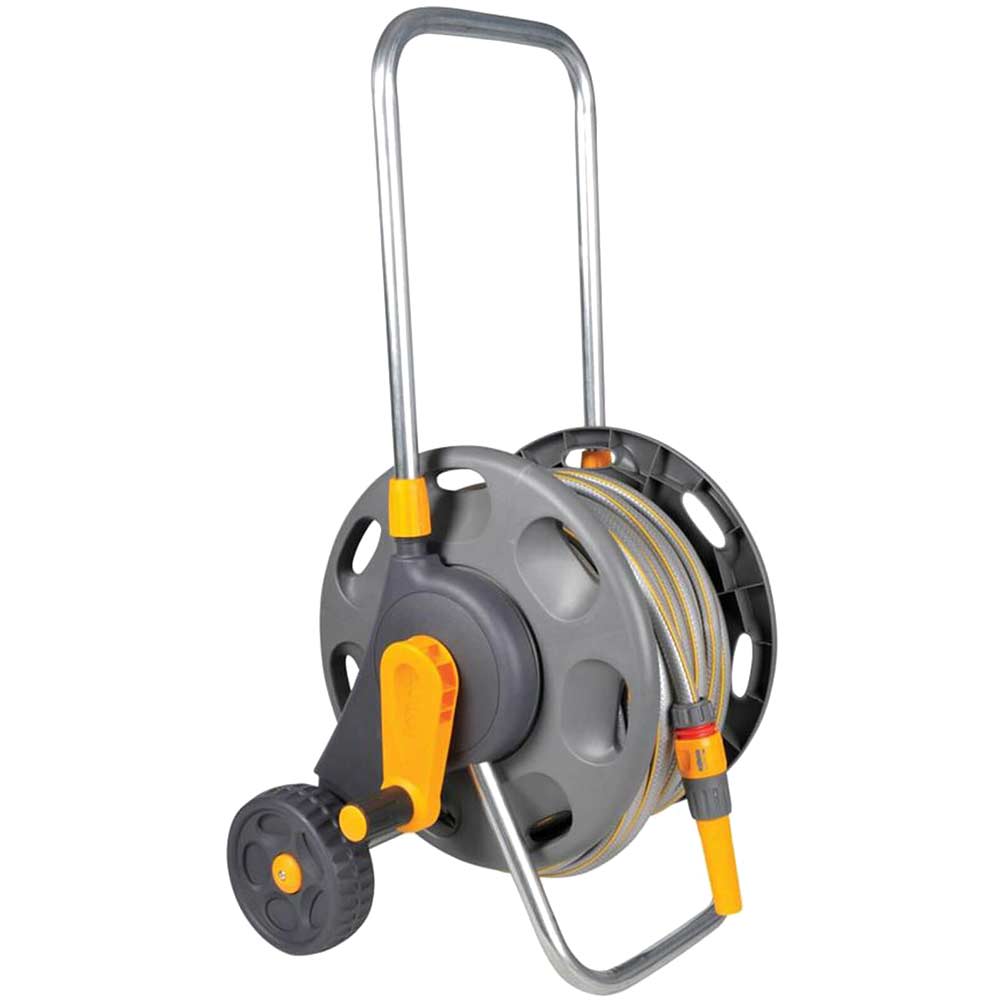 Image of Hozelock Hose Reel Cart 1/2" / 12.5mm 20m Grey & Yellow