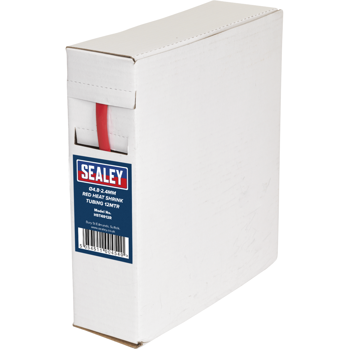 Sealey Heat Shrink Tubing Roll Red 4.8mm - 2.4mm 12m