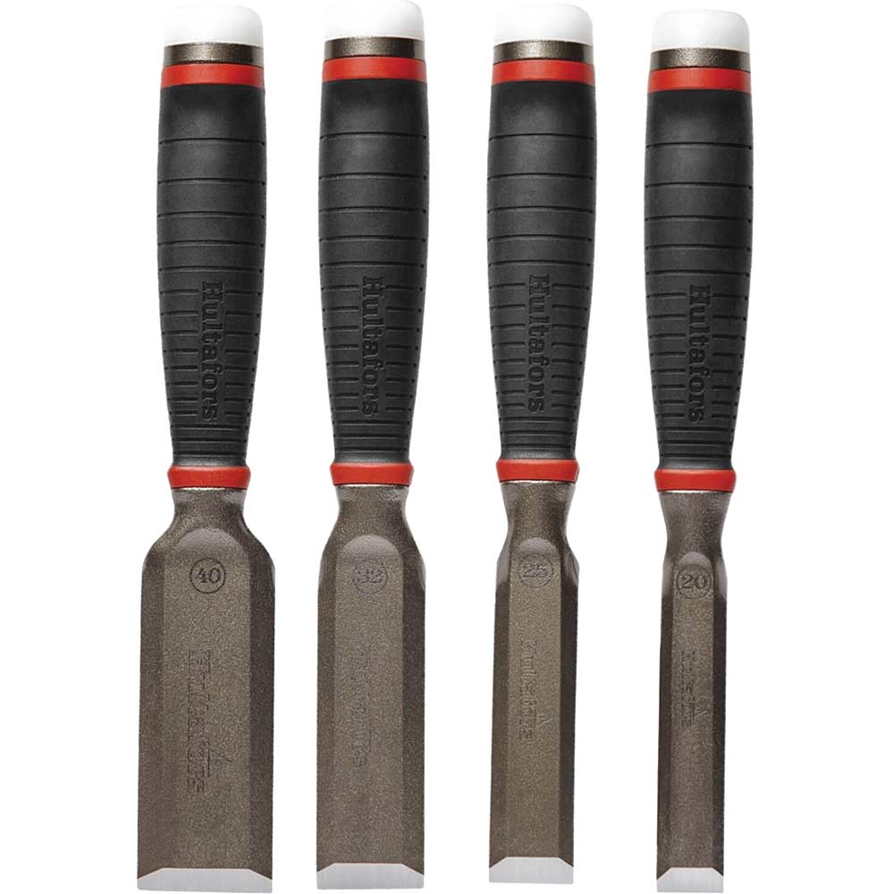 Photo of Hultafors 4 Piece Heavy Duty Bevel Edge Wood Chisel Set