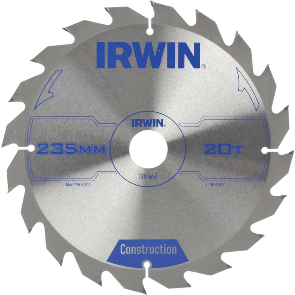 Photo of Irwin Atb Construction Circular Saw Blade 230mm 20t 30mm