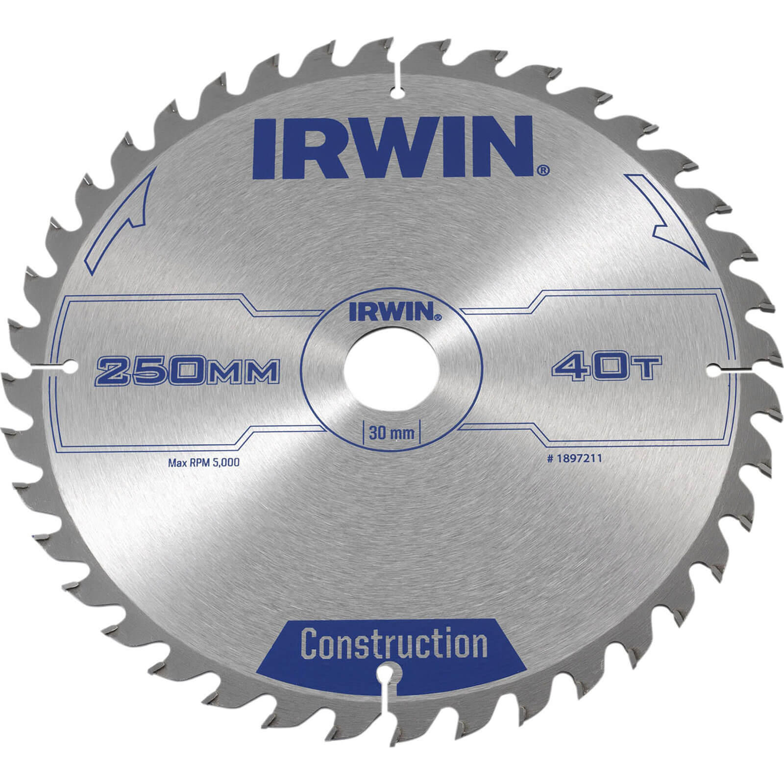 Photo of Irwin Atb Construction Circular Saw Blade 250mm 40t 30mm