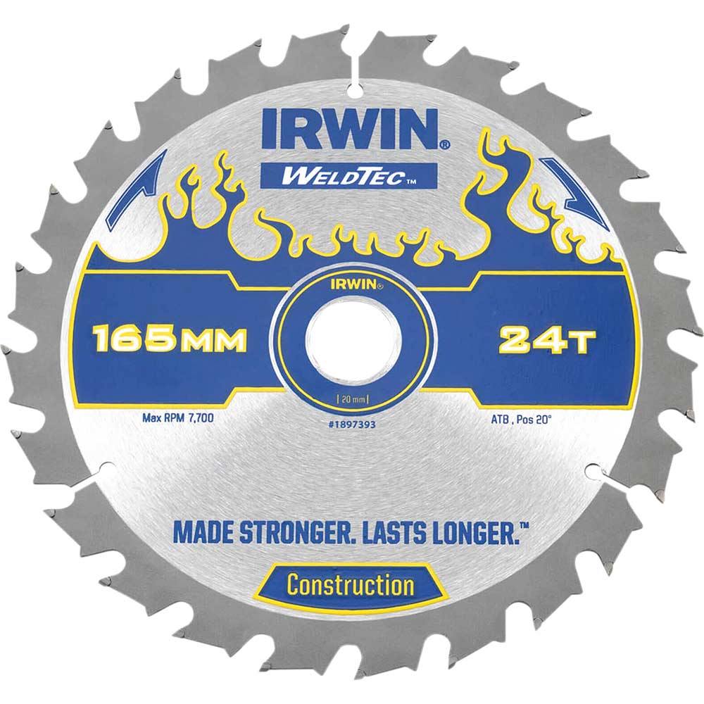 Photo of Irwin Weldtec Construction Saw Blade 165mm 24t 20mm