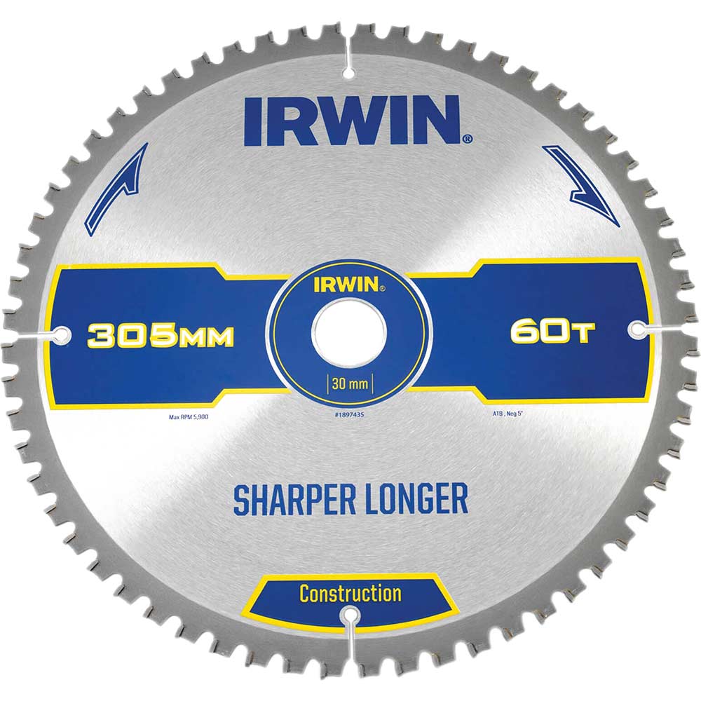 Photo of Irwin Atb Ultra Construction Circular Saw Blade 305mm 60t 30mm