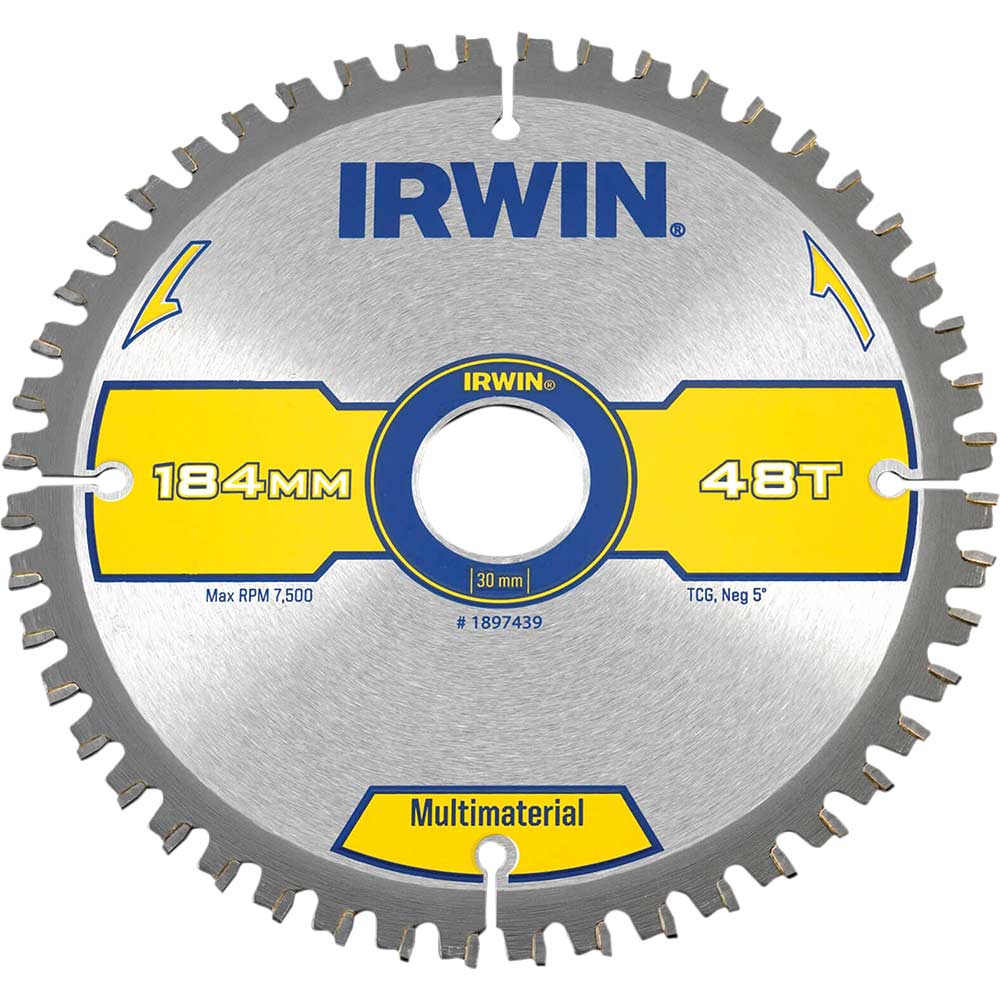 Photo of Irwin Multi Material Circular Saw Blade 184mm 48t 30mm