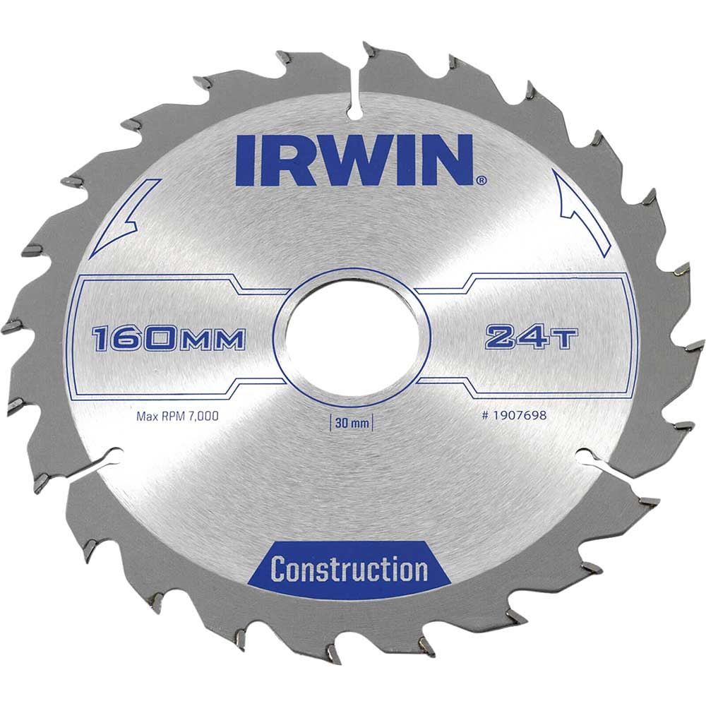 Photo of Irwin Aluminium Non-ferrous Metal Saw Blade 160mm 24t 30mm