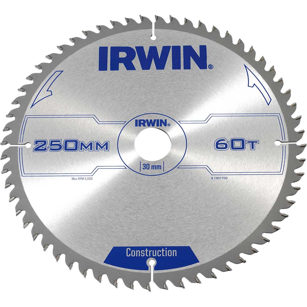 Photo of Irwin Aluminium Non-ferrous Metal Saw Blade 250mm 60t 30mm