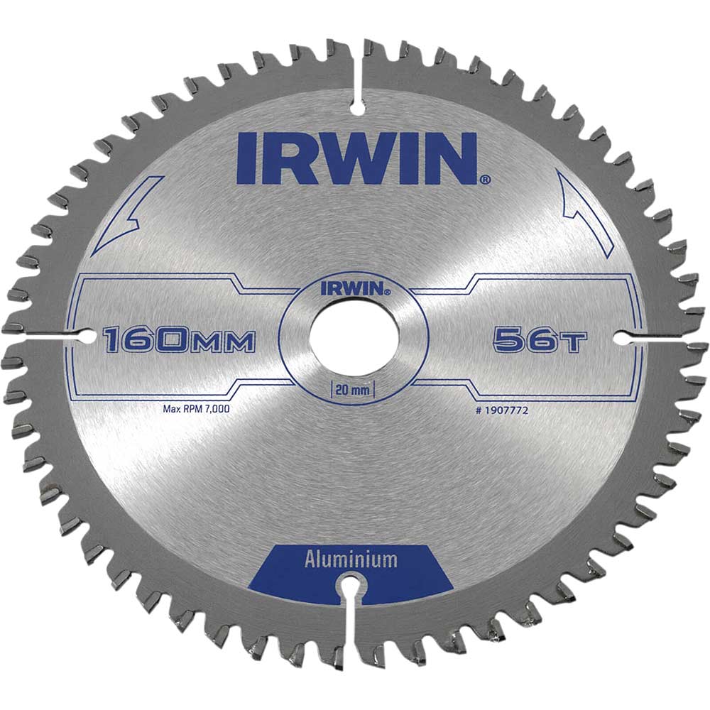 Photo of Irwin Aluminium Non-ferrous Metal Saw Blade 160mm 56t 20mm