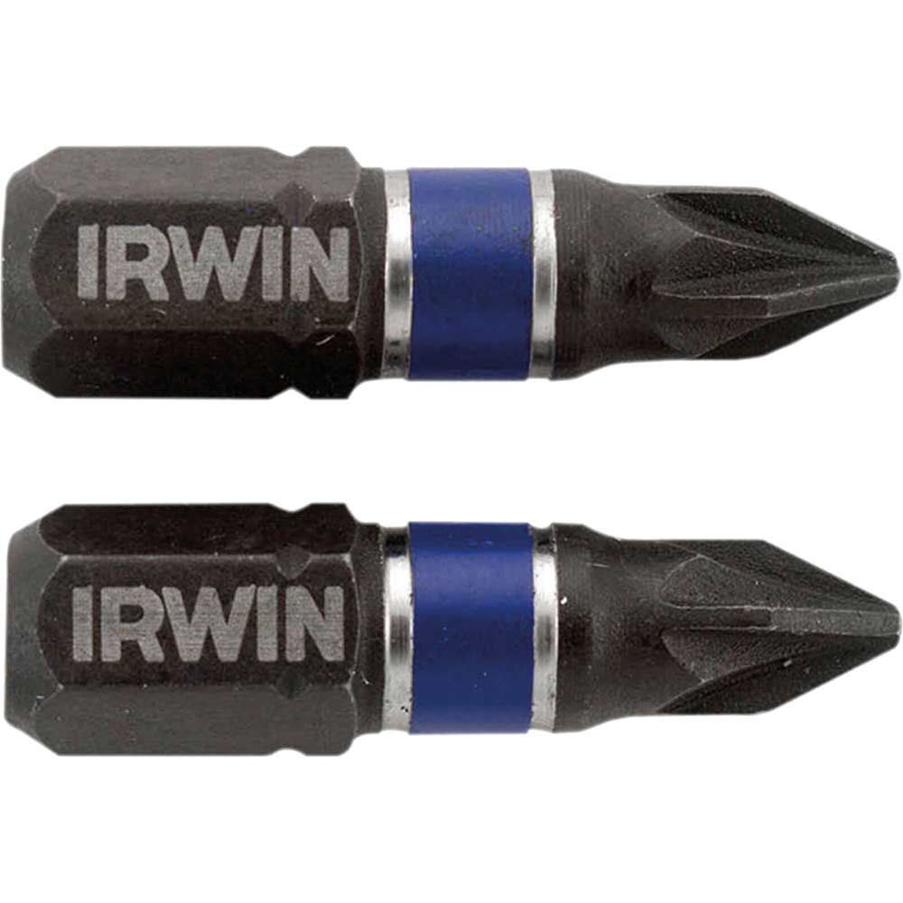 Photo of Irwin Impact Pozi Screwdriver Bit Pz1 25mm Pack Of 2