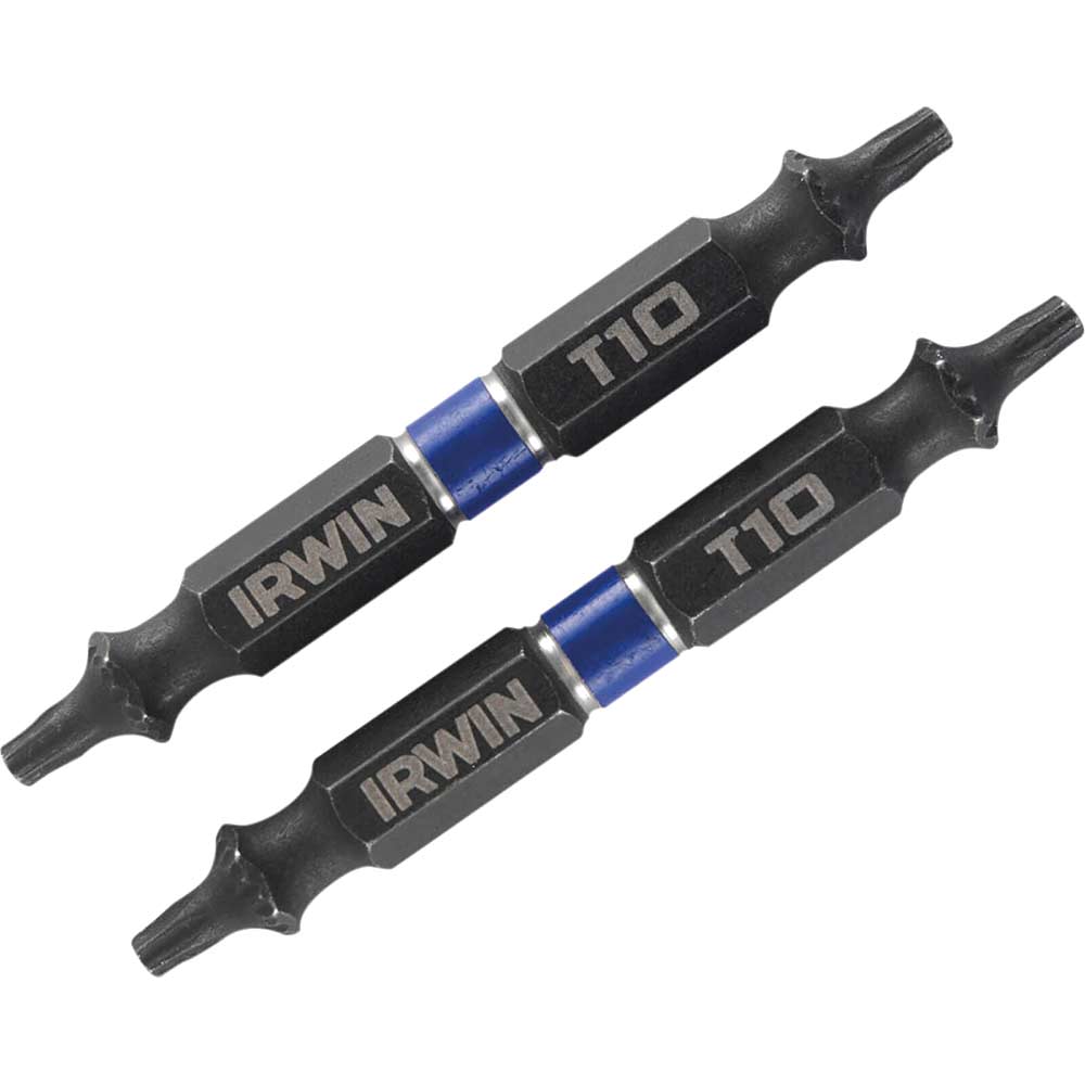 Photo of Irwin Double Ended Impact Torx Screwdriver Bit T10 60mm Pack Of 2