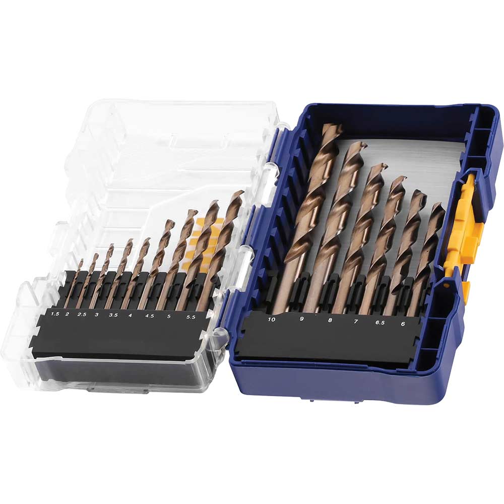 Image of Irwin 15 Piece HSS Cobalt Drill Bit Set