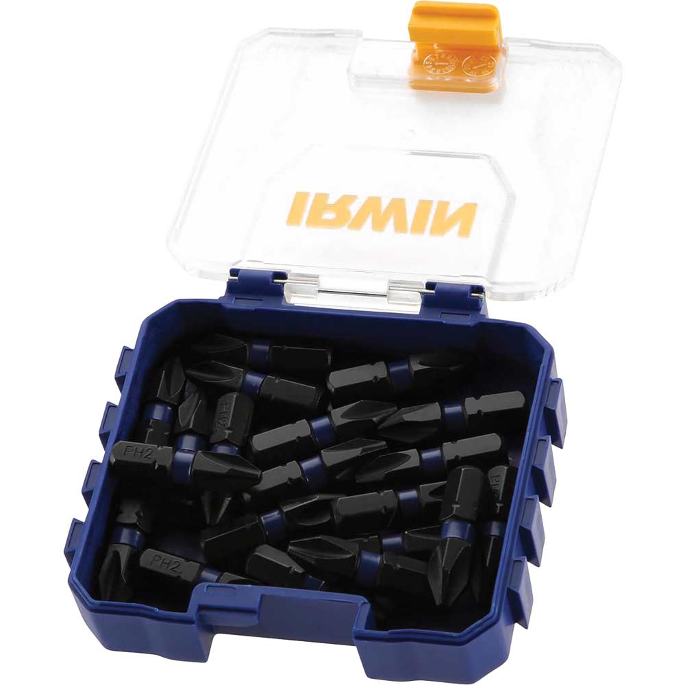Image of Irwin Impact Pro Performance Phillips Screwdriver Bits PH2 25mm Pack of 20