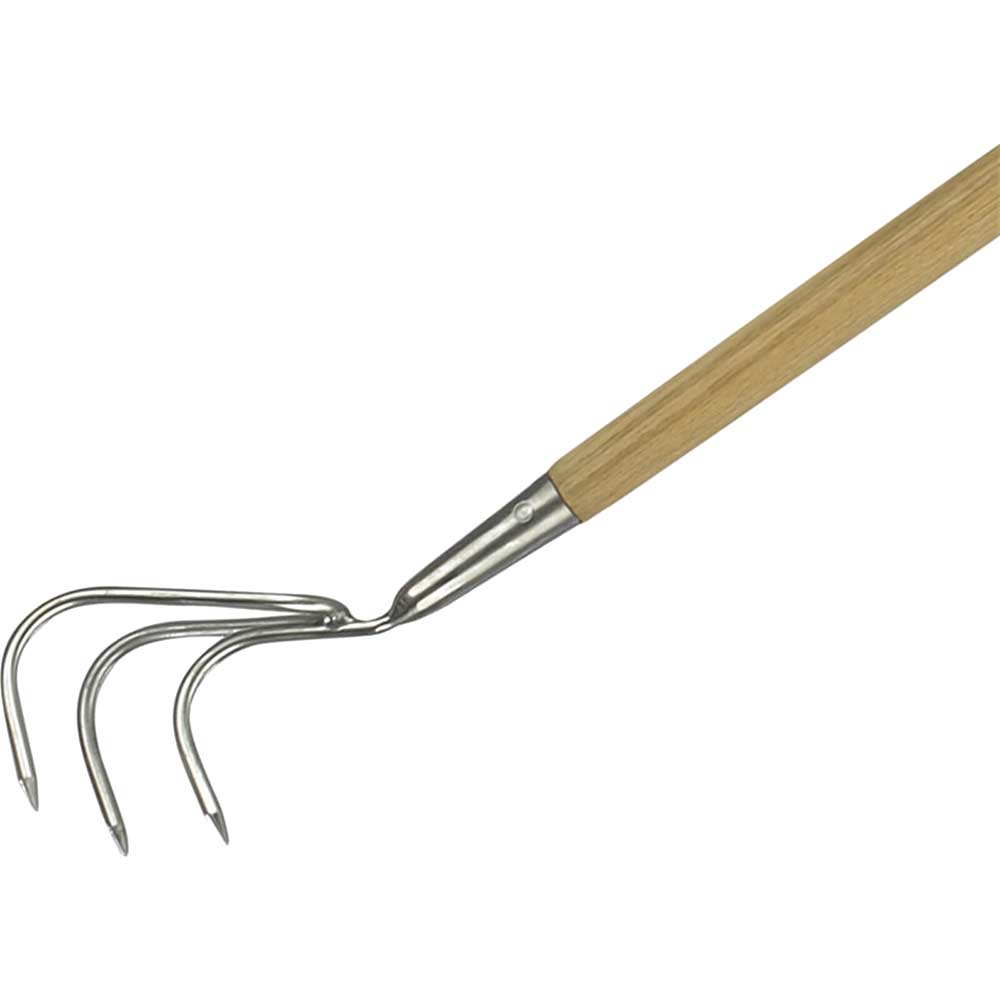 Kent and Stowe Long Handled 3 Prong Stainless Steel Cultivator Cultivators & Grubbers