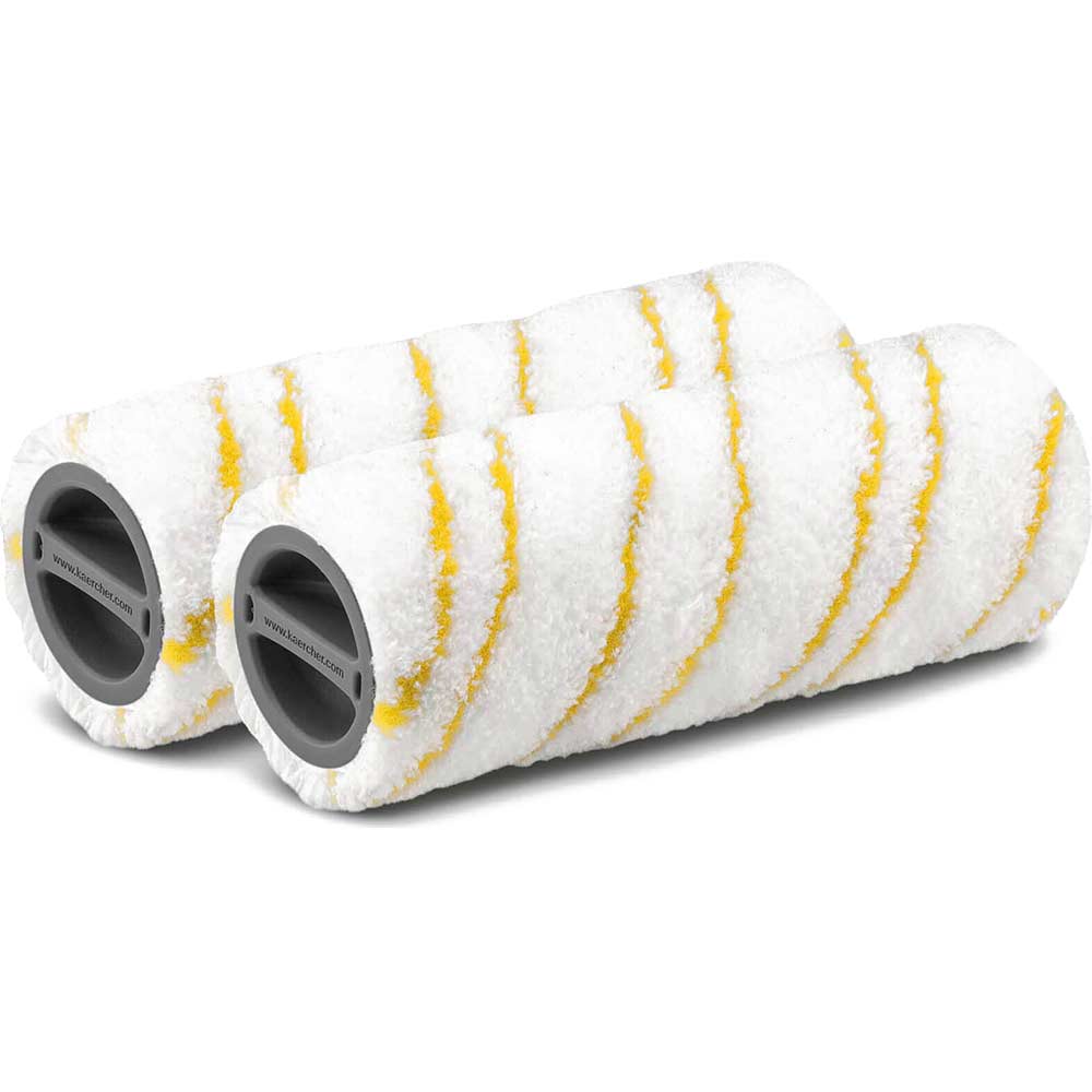 Image of Karcher Lint Free Rollers for FC 5 Floor Cleaners Yellow Pack of 2