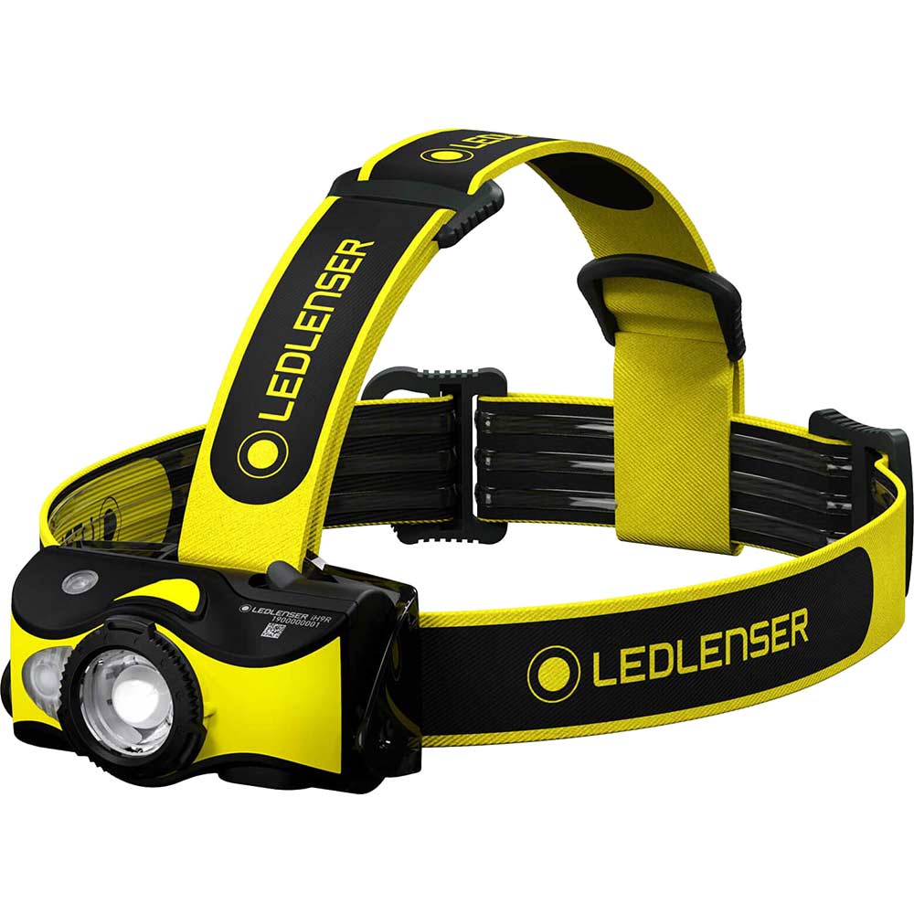 Photo of Led Lenser Ih9r Rechargeable Industrial Led Head Torch Black & Yellow