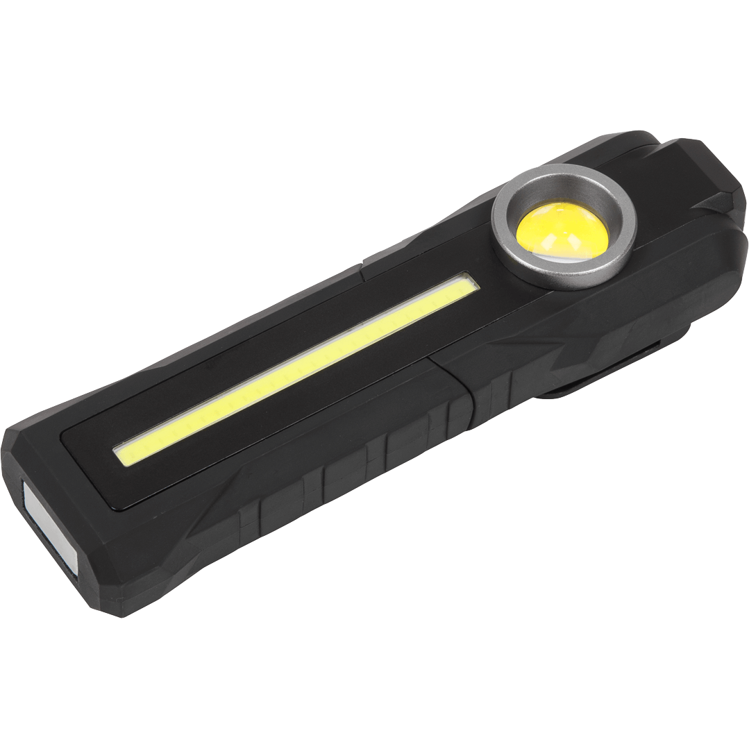 Sealey COB SMD LED Rechargeable 3 in 1 Inspection Light Torch Black