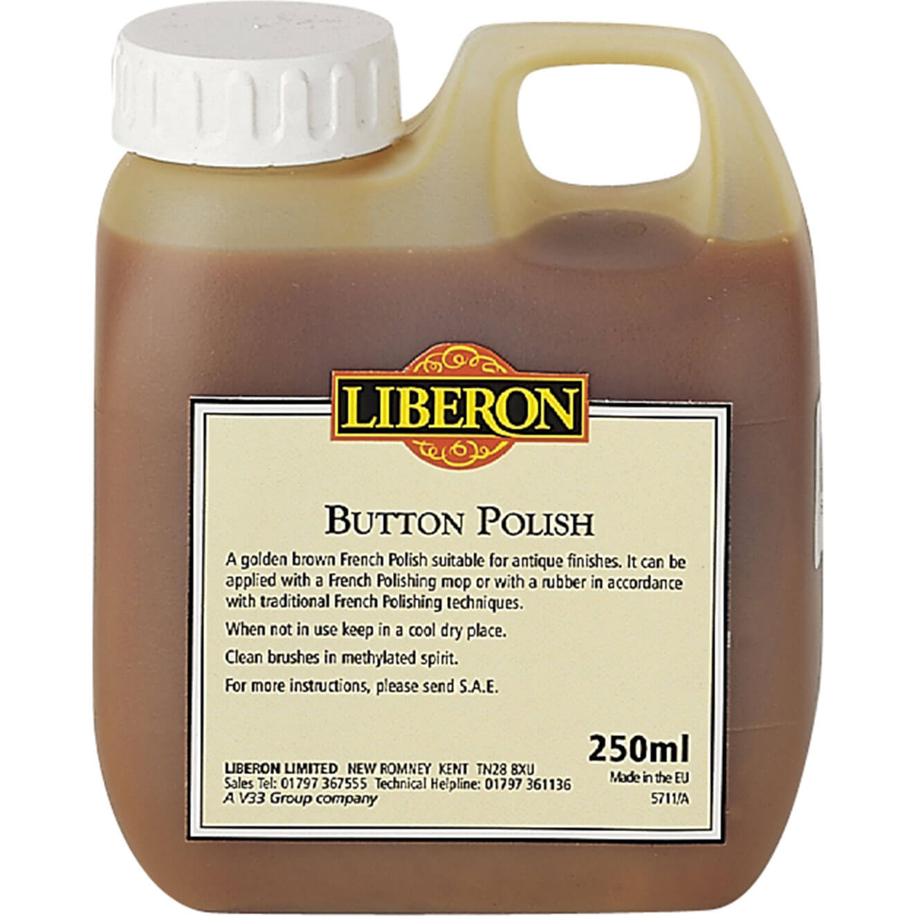 Click to view product details and reviews for Liberon Button Polish 250ml.