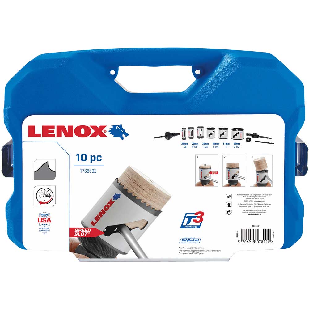 Photo of Lenox 10 Piece Electricians Hole Saw Set