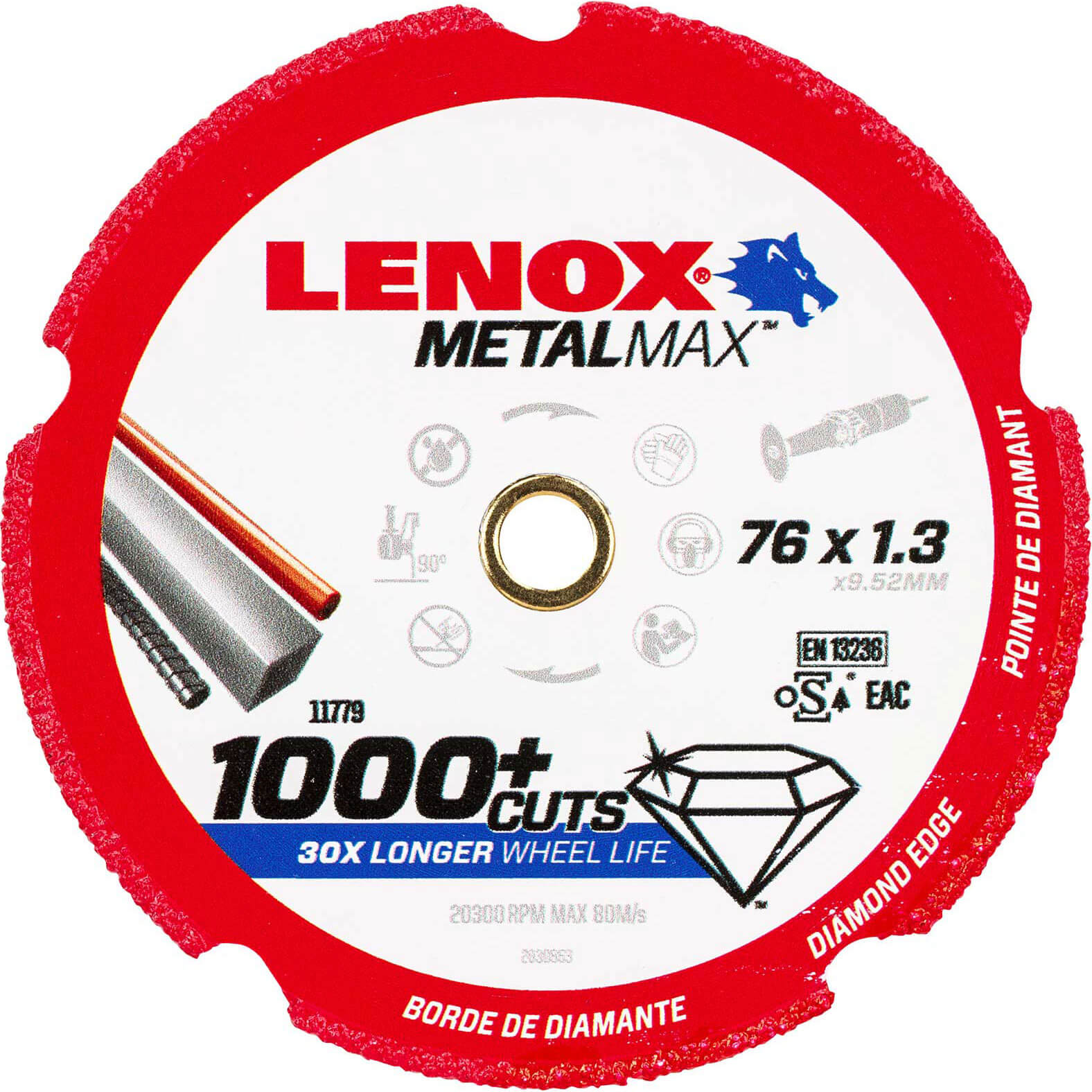 Photo of Lenox Metalmax Diamond Metal Cutting Disc 75mm