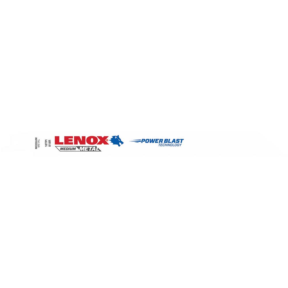 Photo of Lenox 18tpi Medium Metal Cutting Reciprocating Saw Blades 203mm Pack Of 5