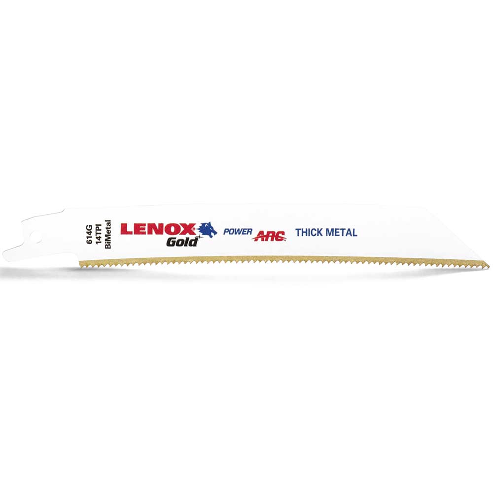 Photo of Lenox Gold 14tpi Thick Metal Cutting Reciprocating Saw Blades 152mm Pack Of 5