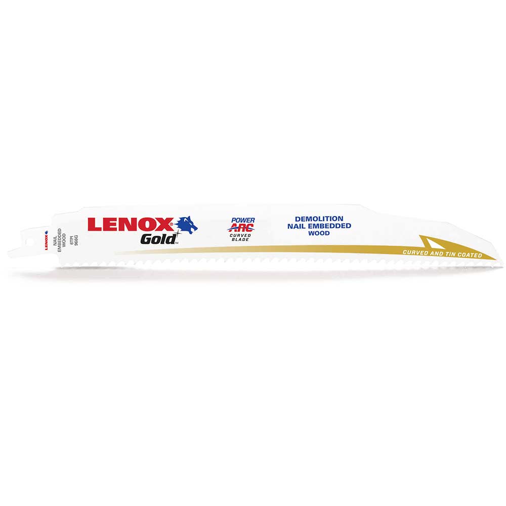 Photo of Lenox Gold Demolition 6tpi Reciprocating Saw Blades 229mm Pack Of 5